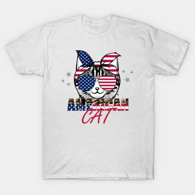 American Cat T-Shirt by PetODesigns